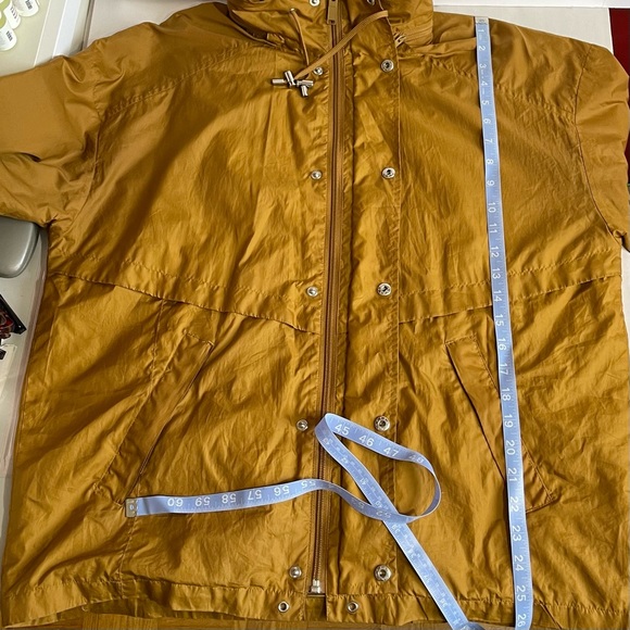 Frank & Oak Unisex Mustard Hooded Windbreaker Jacket - Picture 16 of 16